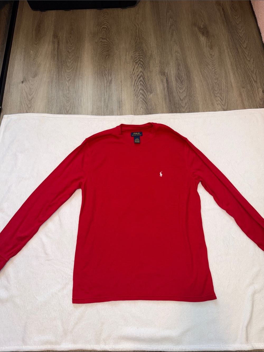 Polo by Ralph Lauren Bright Red Long-Sleeve Crewneck Shirt